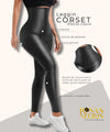 Corset Leggings Leather Effect