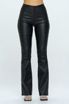 Coated Pu High Waist Pants