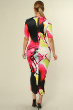 Sienna Multiprint Sleeve Dress