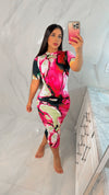 Sienna Multiprint Sleeve Dress