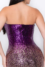 Multicolor Sleeveless sequins dress