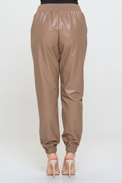 Pu Elastic Jogger