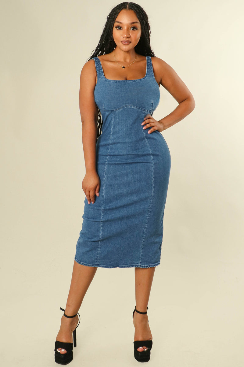 Denim Midi Dress