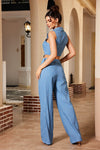 Denim Vest Pants Set