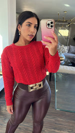 Red Round Neck Sweater