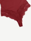Sexy Dark Red Slimming Bodysuit