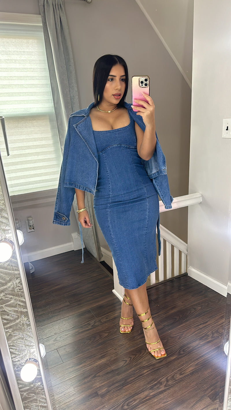 Denim Midi Dress