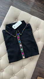 Black Embellished Blouse