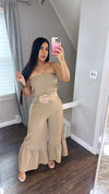 Taupe Tube Jumpsuit