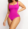 Square Neckline Fuchsia Slimming Bodysuit