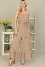 Taupe Tube Jumpsuit