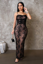 Lace Tube Maxi Dress