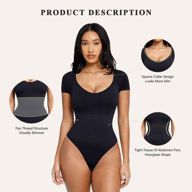 Black short Sleeve Bodysuit