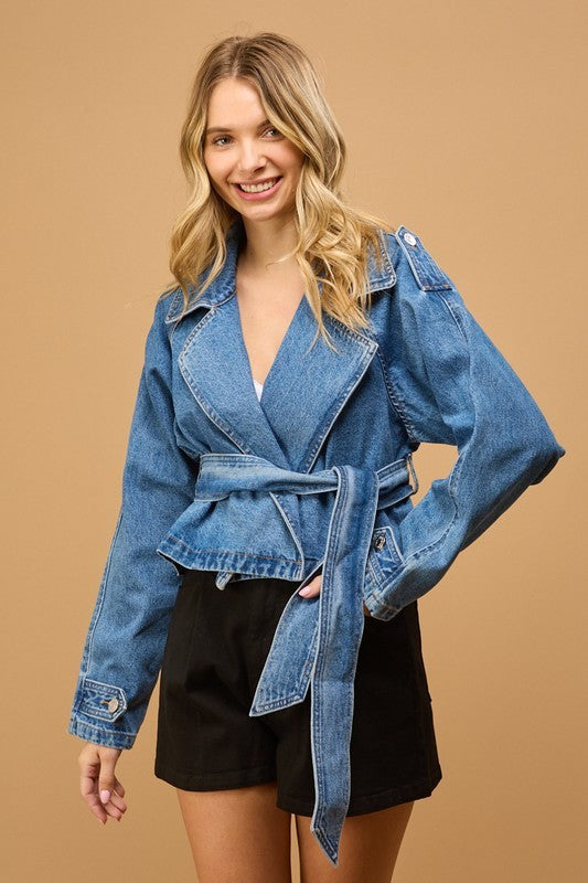 Denim Trench Jacket