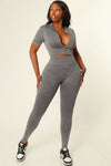 Gray Mineral Washed Sport Set