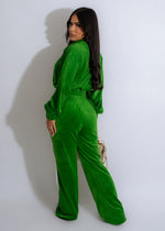 Kelly Green Velvet Jacket and pants set