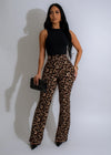 Animal Print Tailored Boot Pant