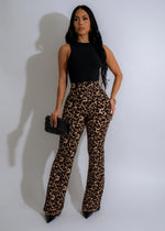 Animal Print Tailored Boot Pant