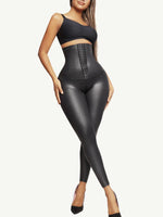 Corset Leggings Leather Effect