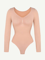 Classic Fit V Neck Long Sleeve Bodysuit