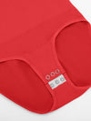 Red Round Neck Slimming Red Bodysuit