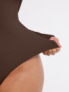 Dark Brown Waist Shaping Tummy Control Seamless Bodysuit