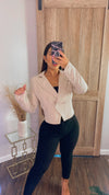 Solid cropped Blazer