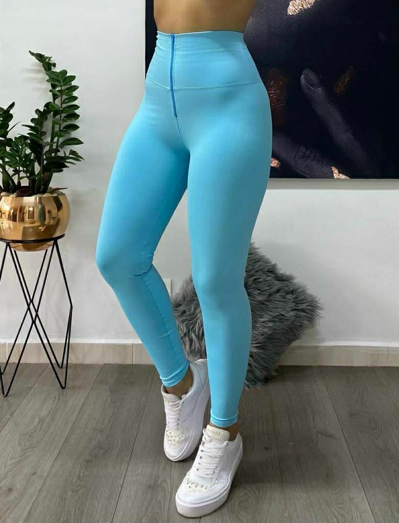 Blue slimming Colombian leggings