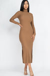 Turtle Neck Ribbed dress