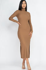 Turtle Neck Ribbed dress