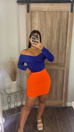 Orange Neon Mesh Skirt