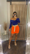 Orange Neon Mesh Skirt