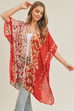 Boho leopard kimono